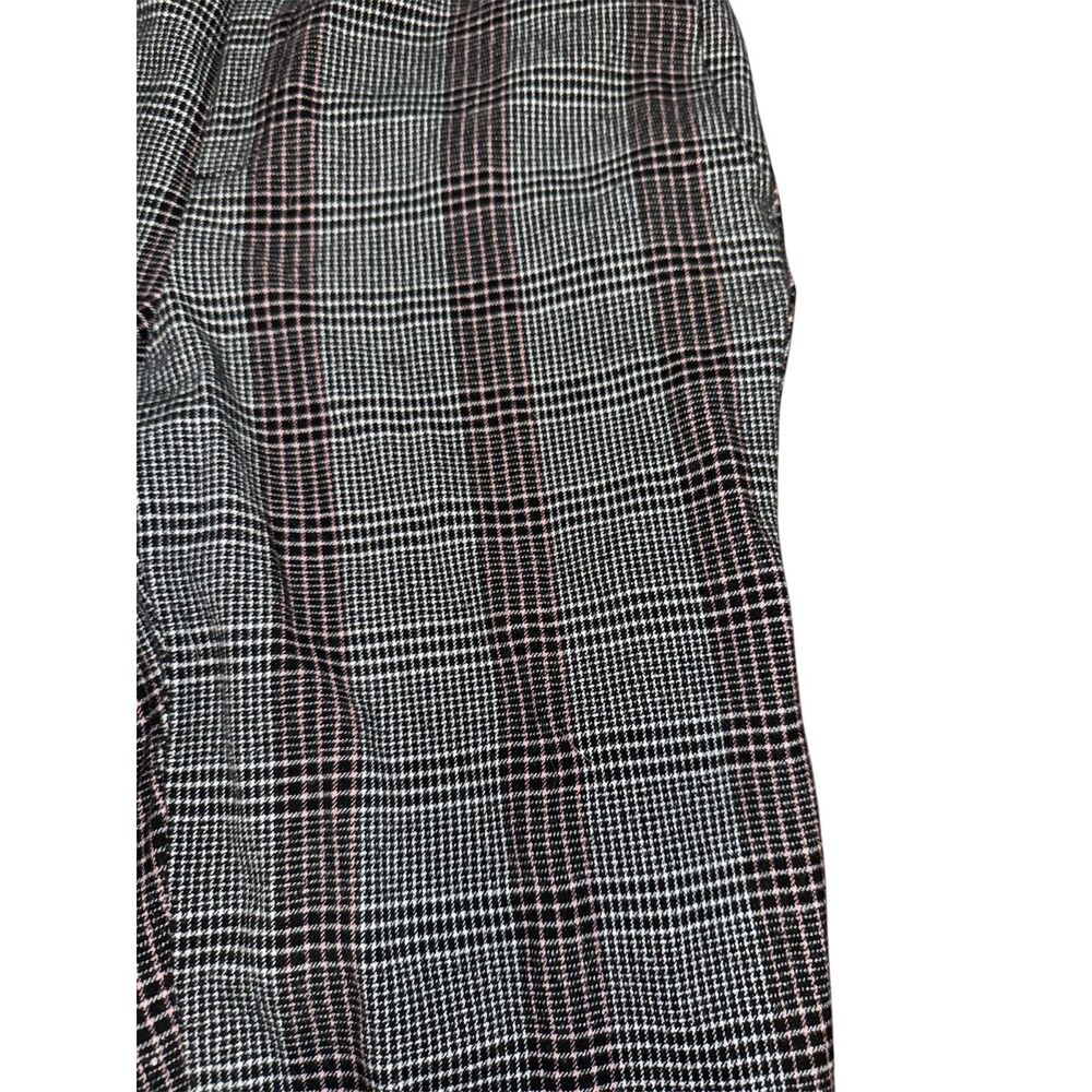 Old Navy Glen Plaid Trousers Sz 8 — Black Pink Houndstooth Workwear - Picture 4 of 8